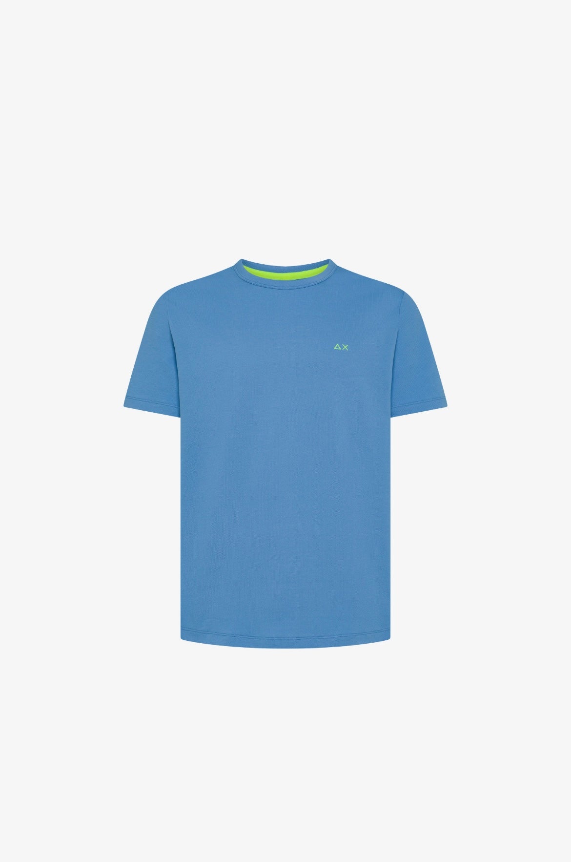 SAN68 T-shirt in piquet di cotone avio