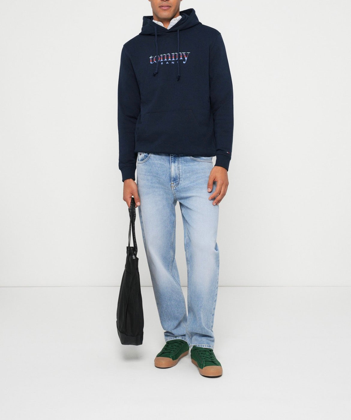 TOMMY JEANS DRAWSTRING HODDY- Felpa con cappuccio - dark night navy