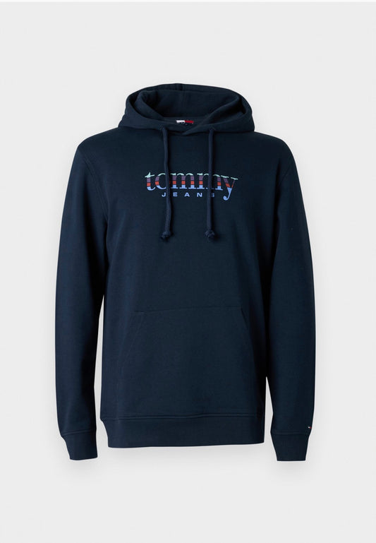 TOMMY JEANS DRAWSTRING HODDY- Felpa con cappuccio - dark night navy